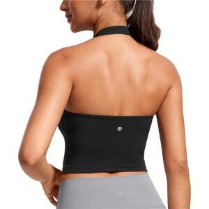 Womens Butterluxe Halter Longline Sports Bra - Padded Workout Yoga